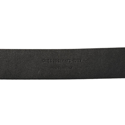 Saint Laurent Calfskin Crocodile Embossed Square Buckle Belt 75 30 Black 6 of 6