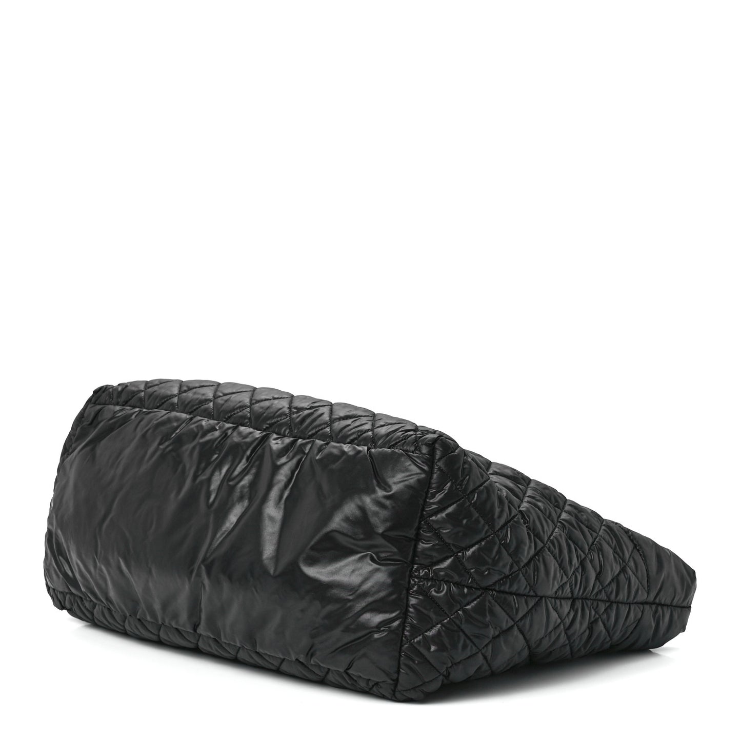 Nylon Quilted Large Coco Cocoon Tote Black