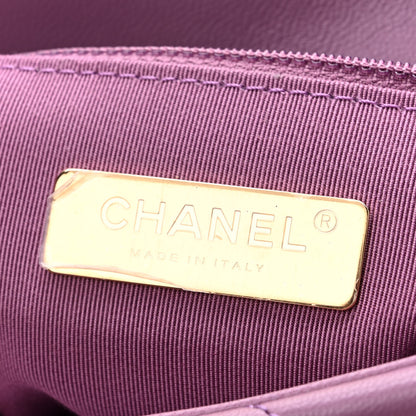 Chanel Goatskin Quilted Medium Chanel 19 Flap Violet Purple 6 of 10