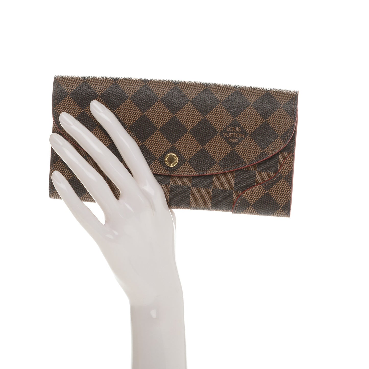 Damier Ebene Caissa Wallet Cherry