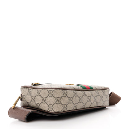 Gucci Soft GG Supreme Monogram Medium Ophidia Belt Bag Dark Brown 3 of 13
