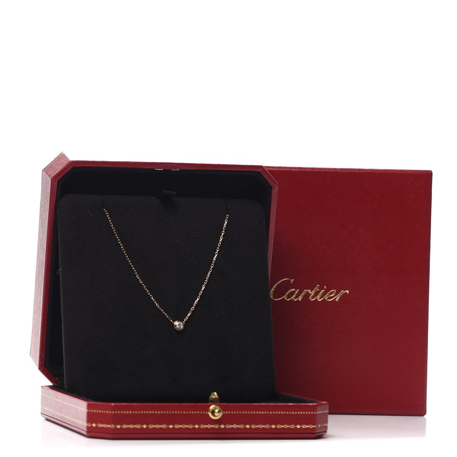 Cartier 18K Pink Gold Diamond LM D'Amour Pendant Necklace 5 of 6