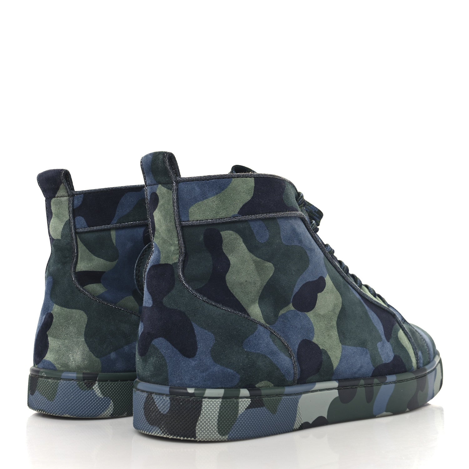 Christian Louboutin Veau Velours Camouflage Louis Orlato High Top Sneakers 43 Multi 5 of 9