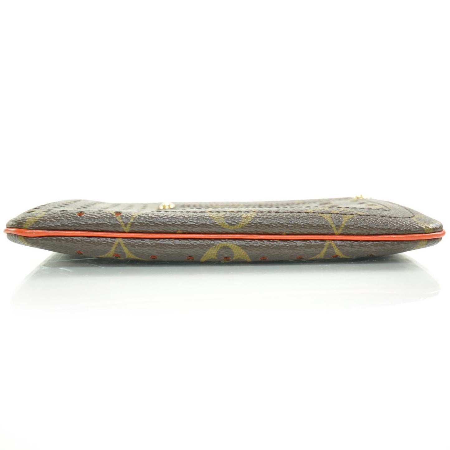 Monogram Perforated Pochette Plat Orange