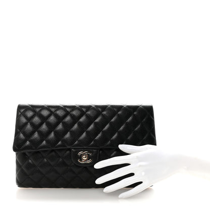 Chanel Caviar Quilted Flap Clutch Black 2 of 7