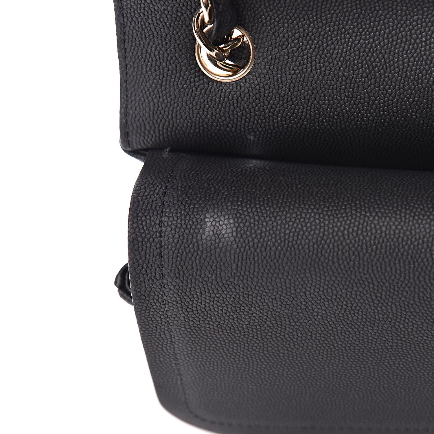 Chanel Caviar Chevron Quilted Jumbo Double Flap Black 10 of 15