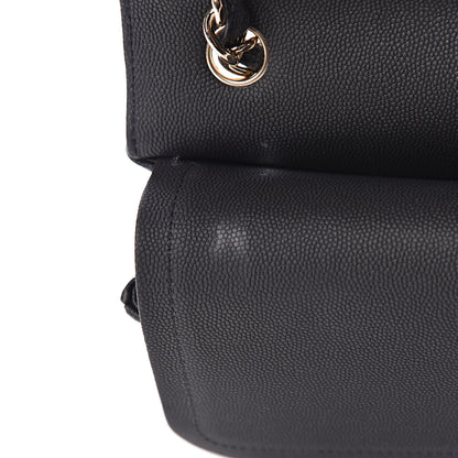 Chanel Caviar Chevron Quilted Jumbo Double Flap Black 10 of 15