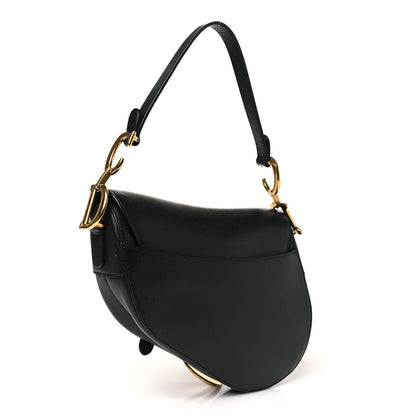 Christian Dior Grained Calfskin Saddle Bag Black 3 of 10