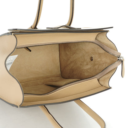 Celine Drummed Calfskin Micro Luggage Dune 6 of 8