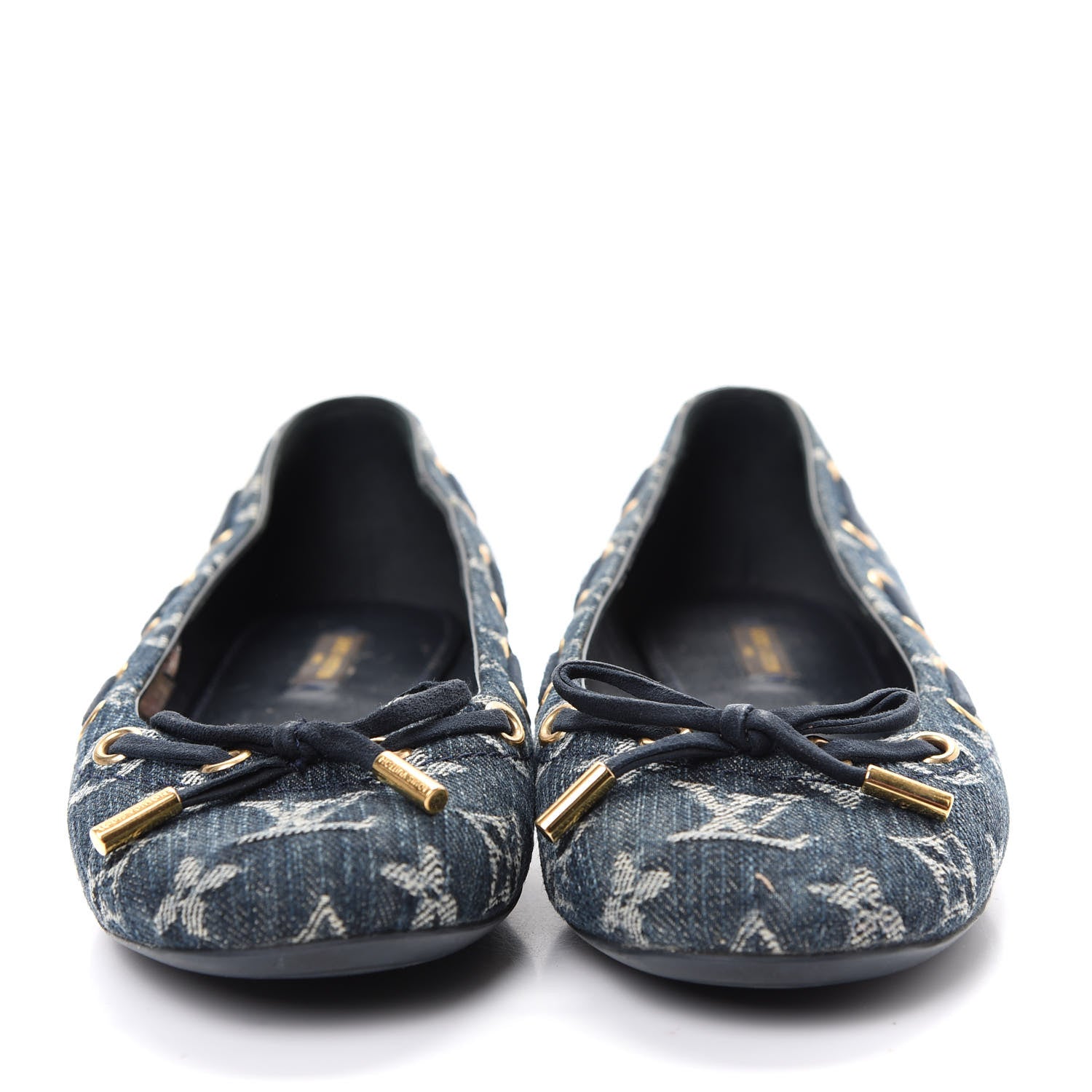 Louis Vuitton Monogram Denim Oasis Ballerina Flats 37.5 Blue 2 of 10