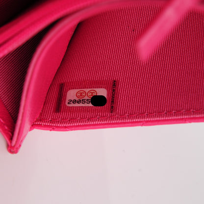 Chanel Lambskin Quilted Small Flap Wallet Fuchsia 7 of 8