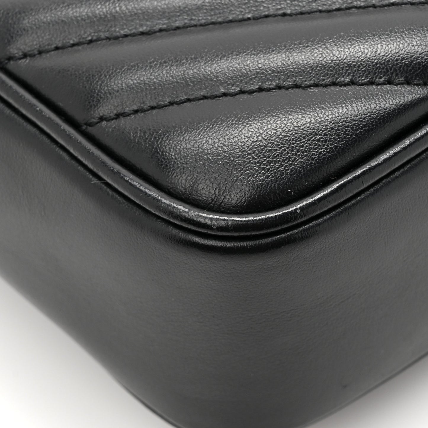 Calfskin Matelasse Monogram Monochrome Lou Camera Bag Black