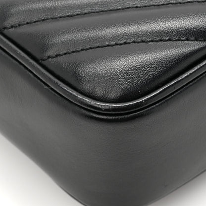 Saint Laurent Calfskin Matelasse Monogram Monochrome Lou Camera Bag Black 11 of 13