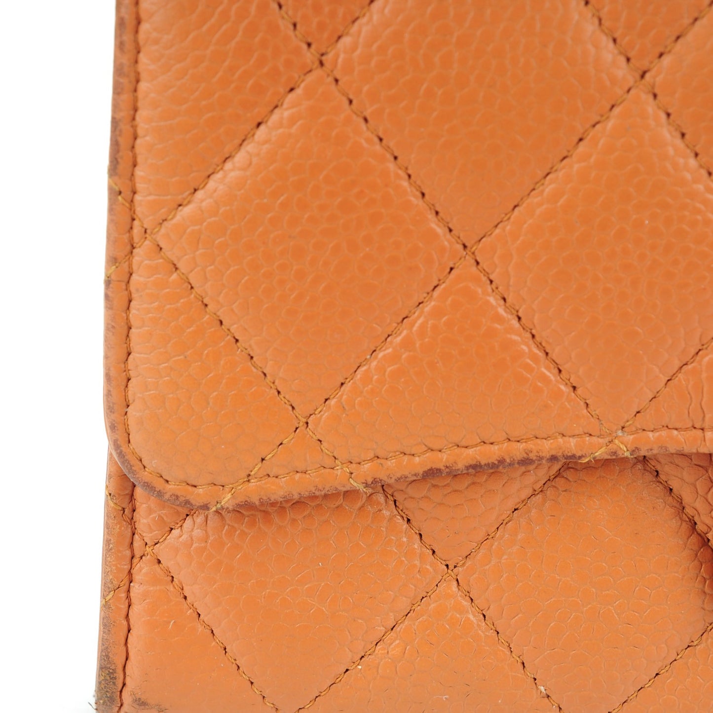 Caviar Quilted Large Flap Wallet Rose