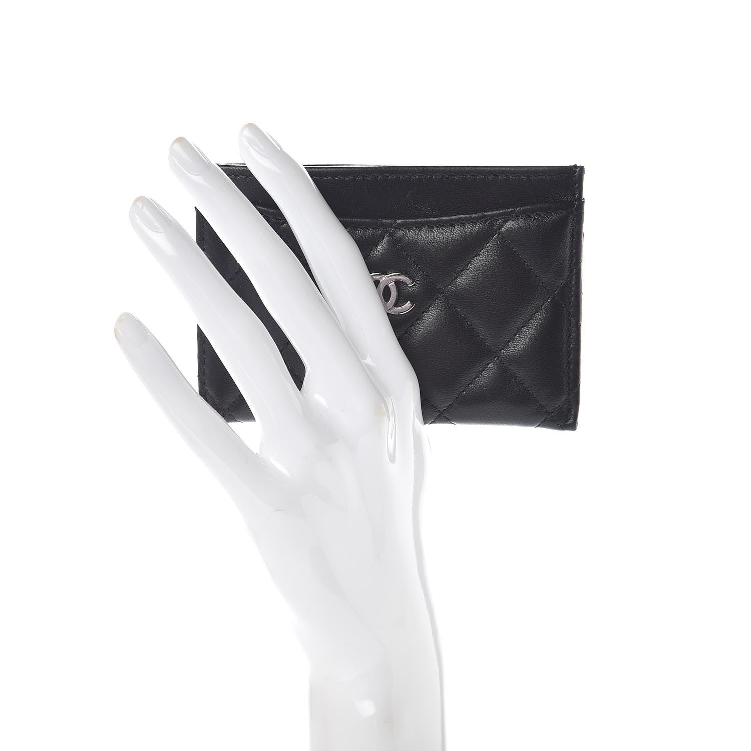 Chanel Lambskin Quilted Card Holder Black 2 of 9