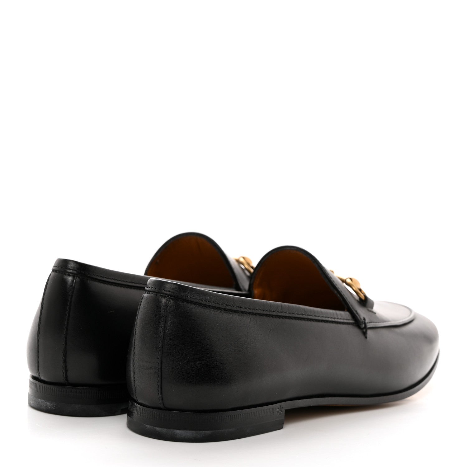 Gucci Calfskin Womens Jordaan Loafers 37.5 Black 4 of 9