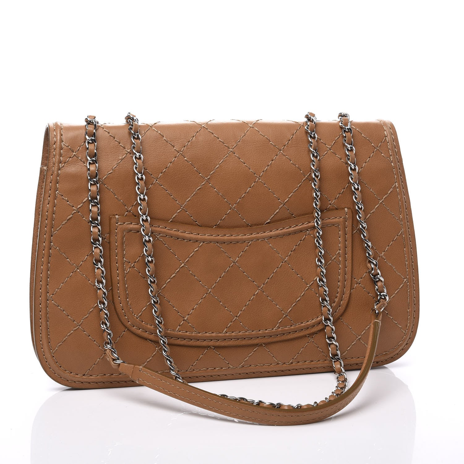 Chanel Calfskin Stitch Medium Flap Brown 2 of 10