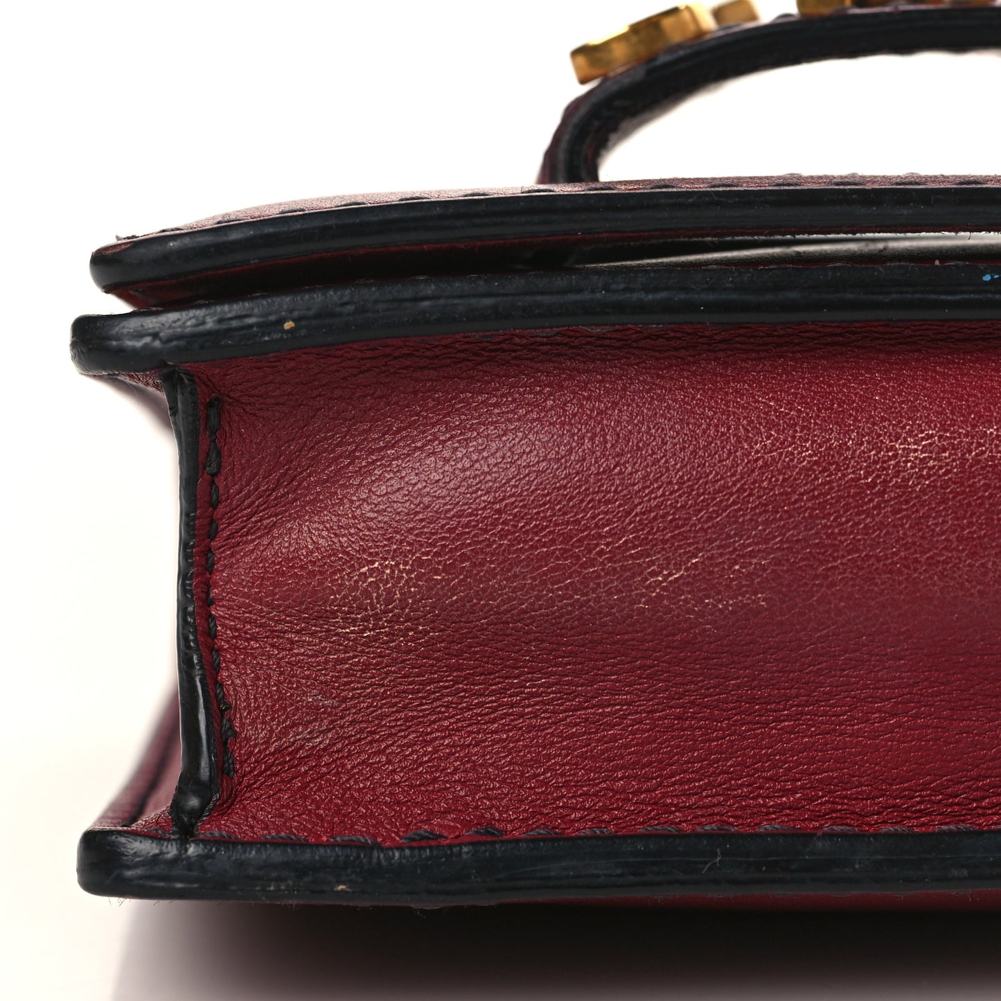 Calfskin Mini J'Adior Chain Flap Bag Red