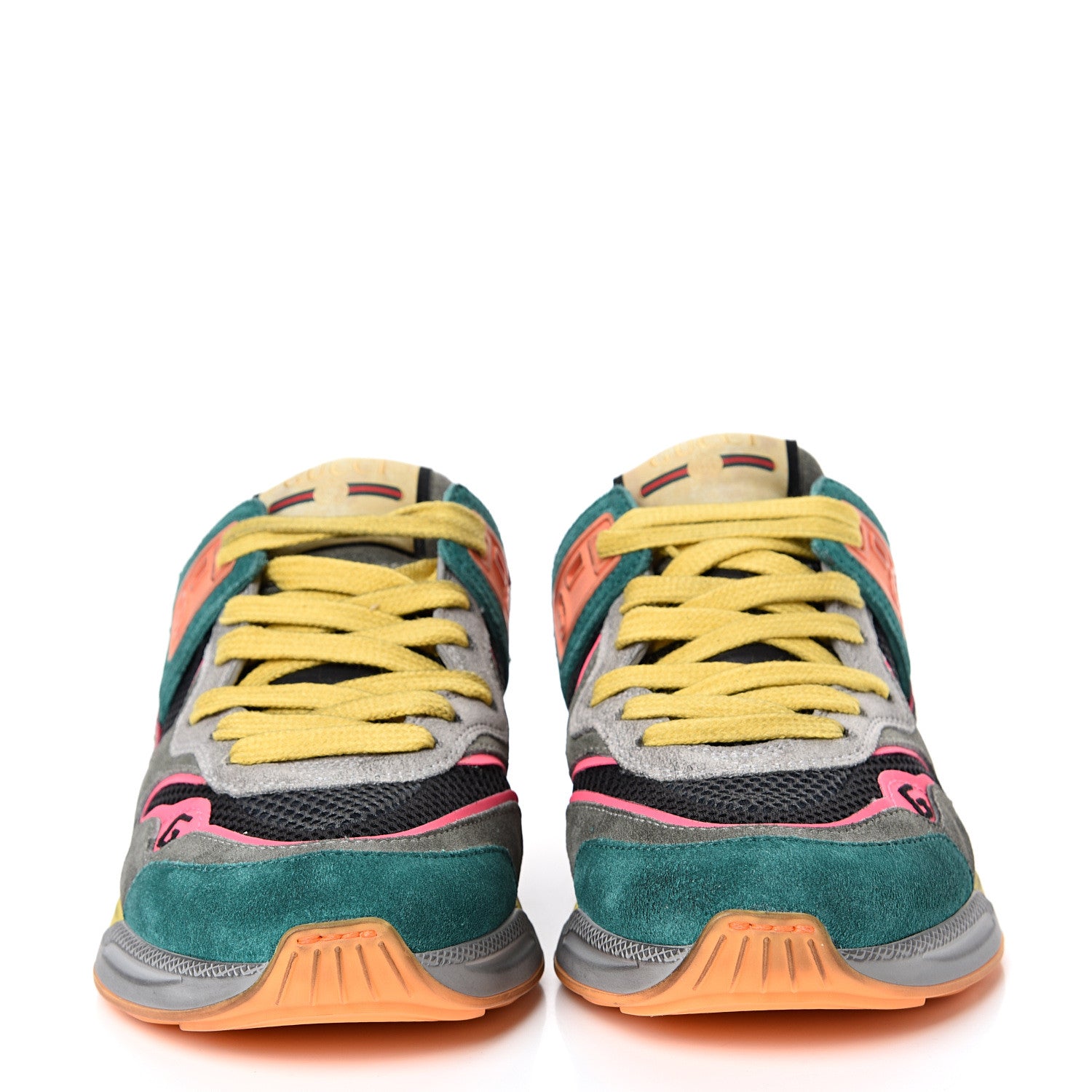 Gucci Suede Calfskin Womens Ultrapace Sneakers 35.5 Green 2 of 7
