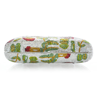 Judith Leiber Crystal Floral Minaudiere Clutch 4 of 7
