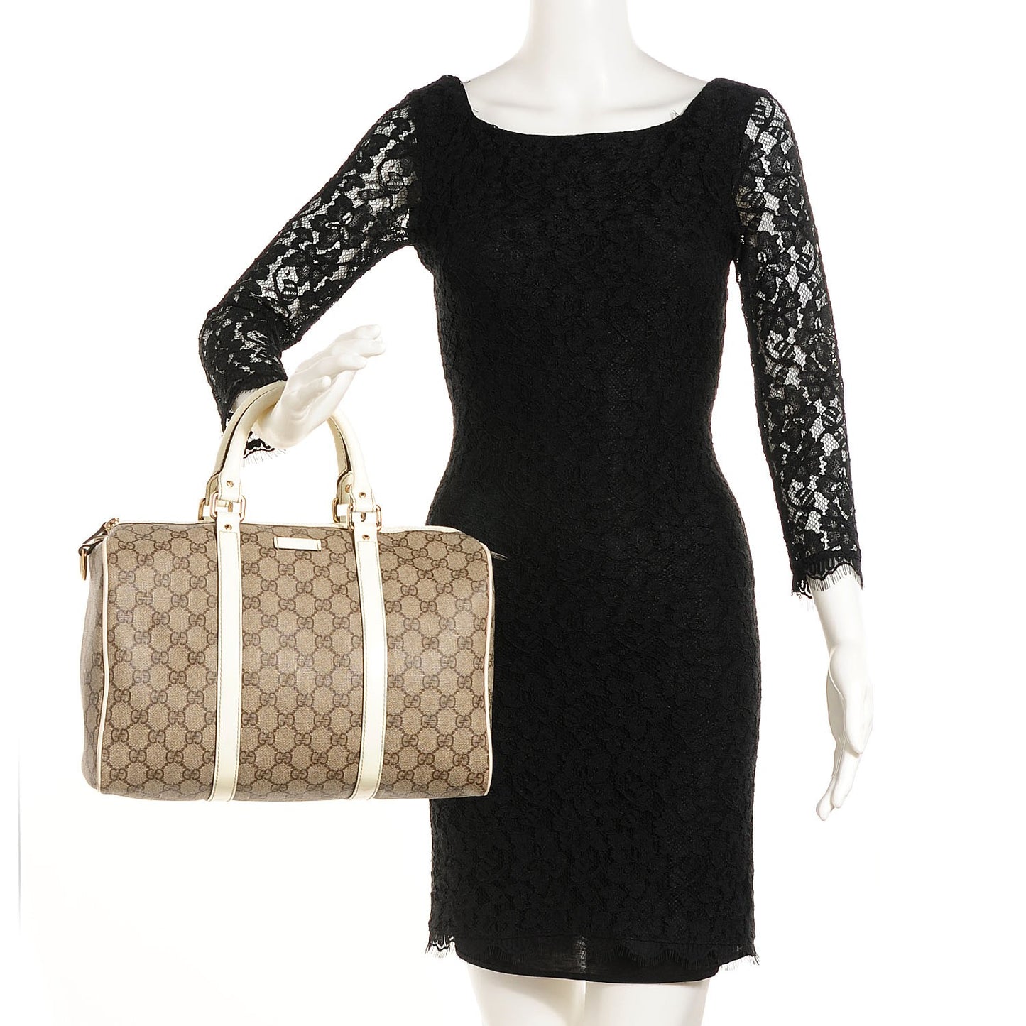 GG Plus Monogram Medium Joy Boston Off White