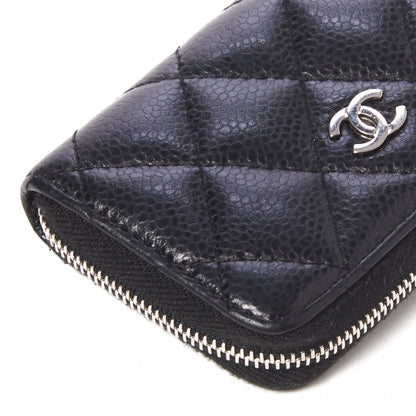 Chanel Caviar Quilted Zip Coin Purse Black 12 of 14