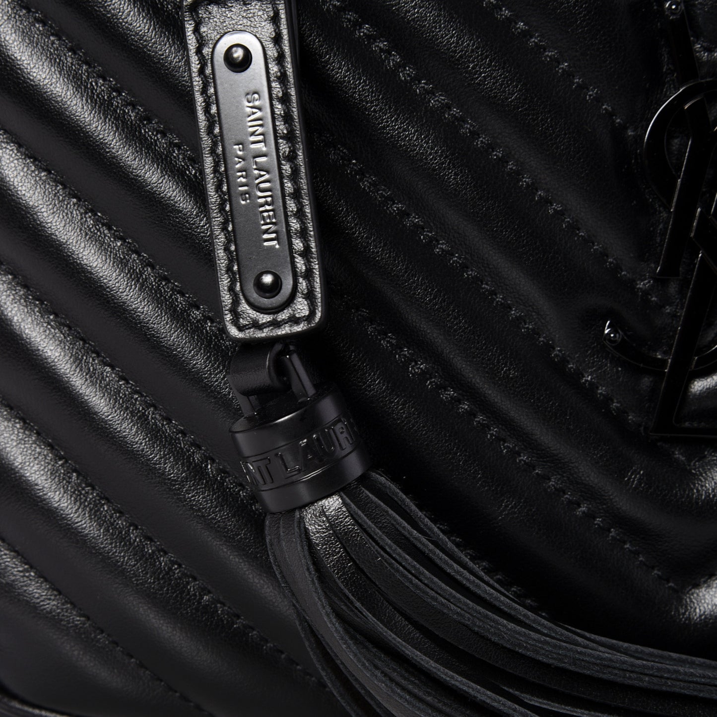 Calfskin Matelasse Monogram Lou Camera Bag Black