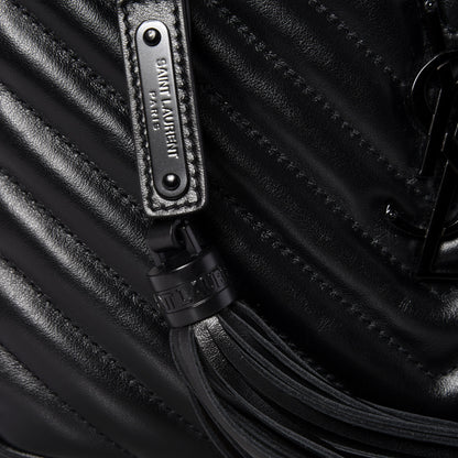 Saint Laurent Calfskin Matelasse Monogram Lou Camera Bag Black 9 of 10