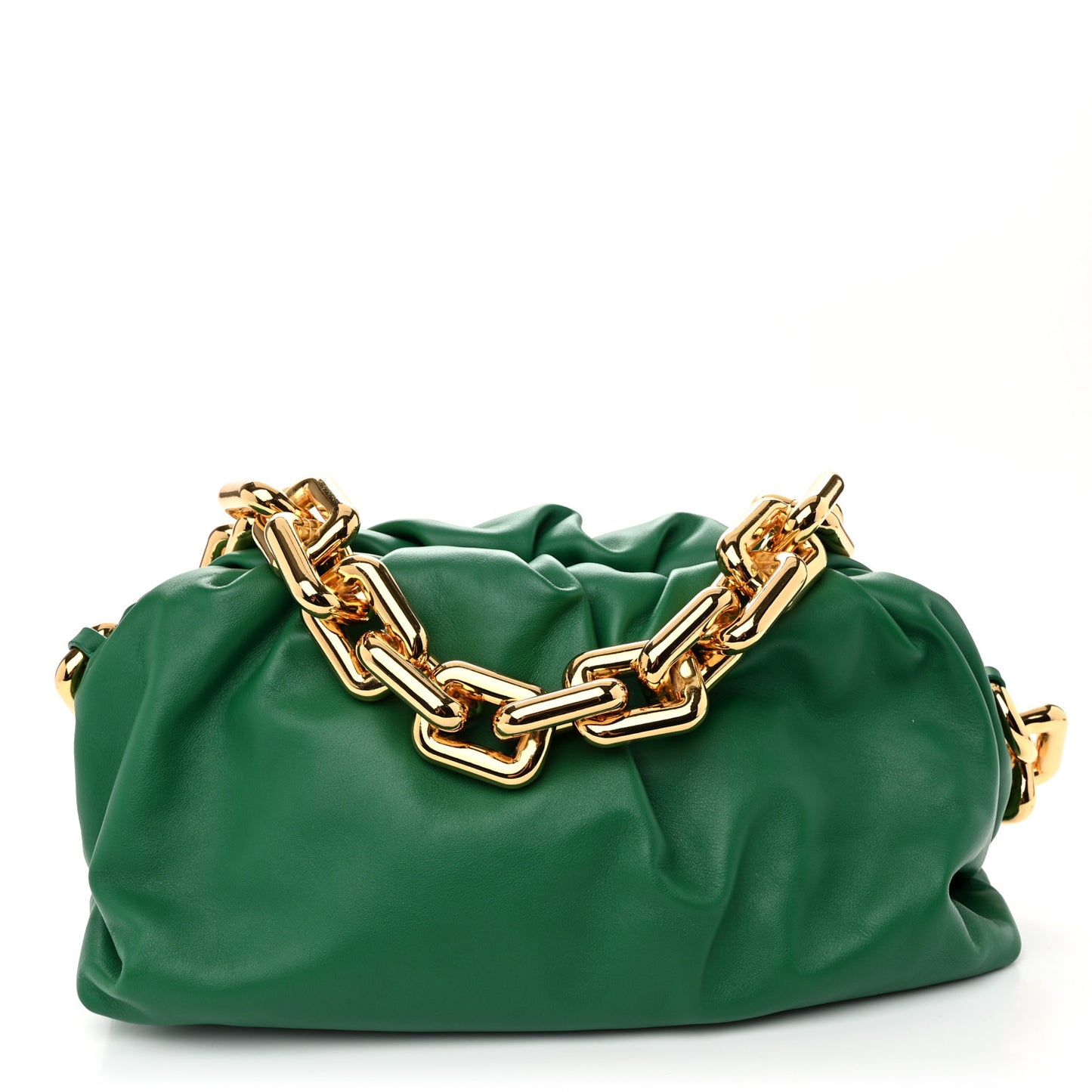Calfskin The Pouch Chain Racing Green