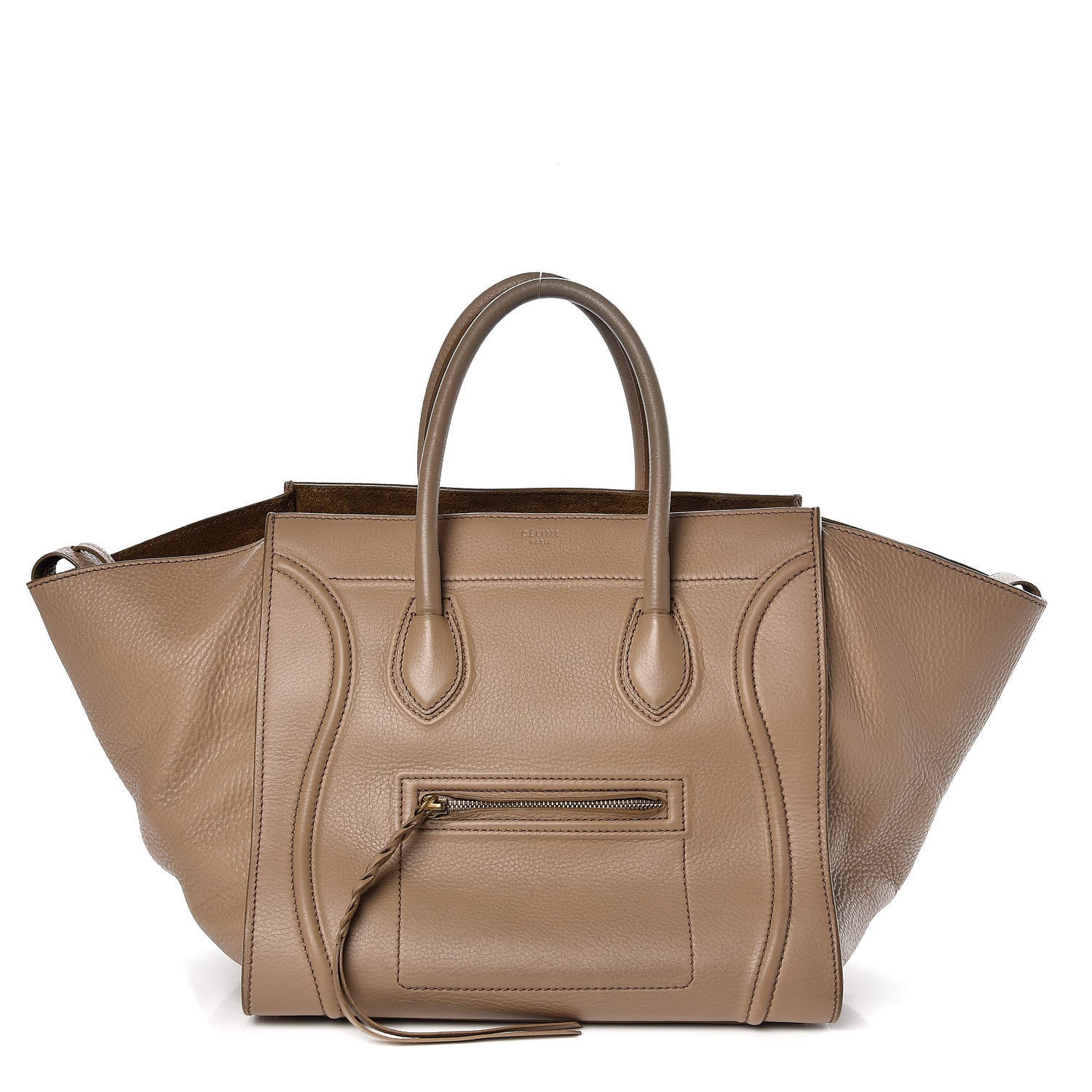 Celine Supple Calfskin Medium Phantom Luggage Beige 1 of 8