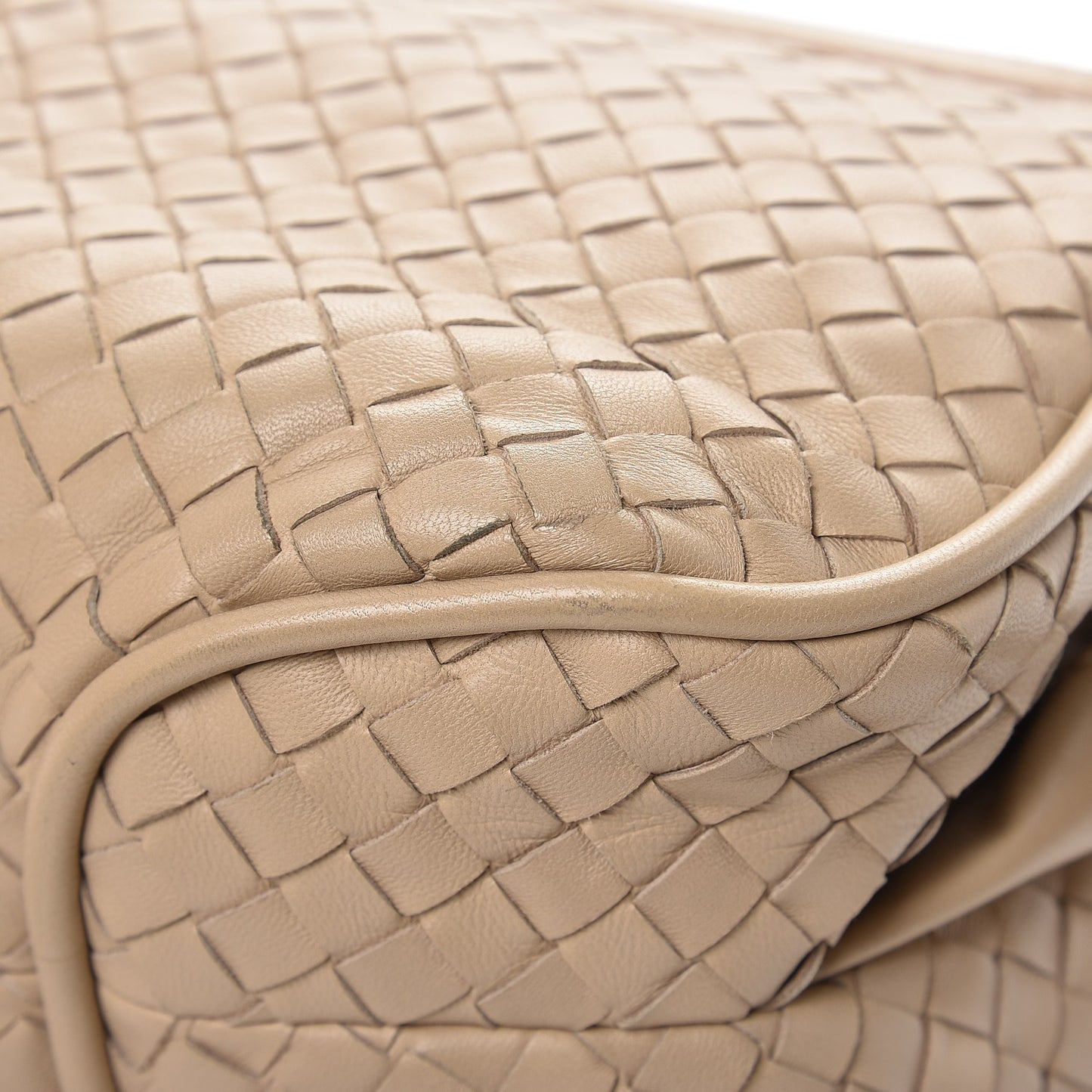 Nappa Intrecciato Rialto Shoulder Bag Mink