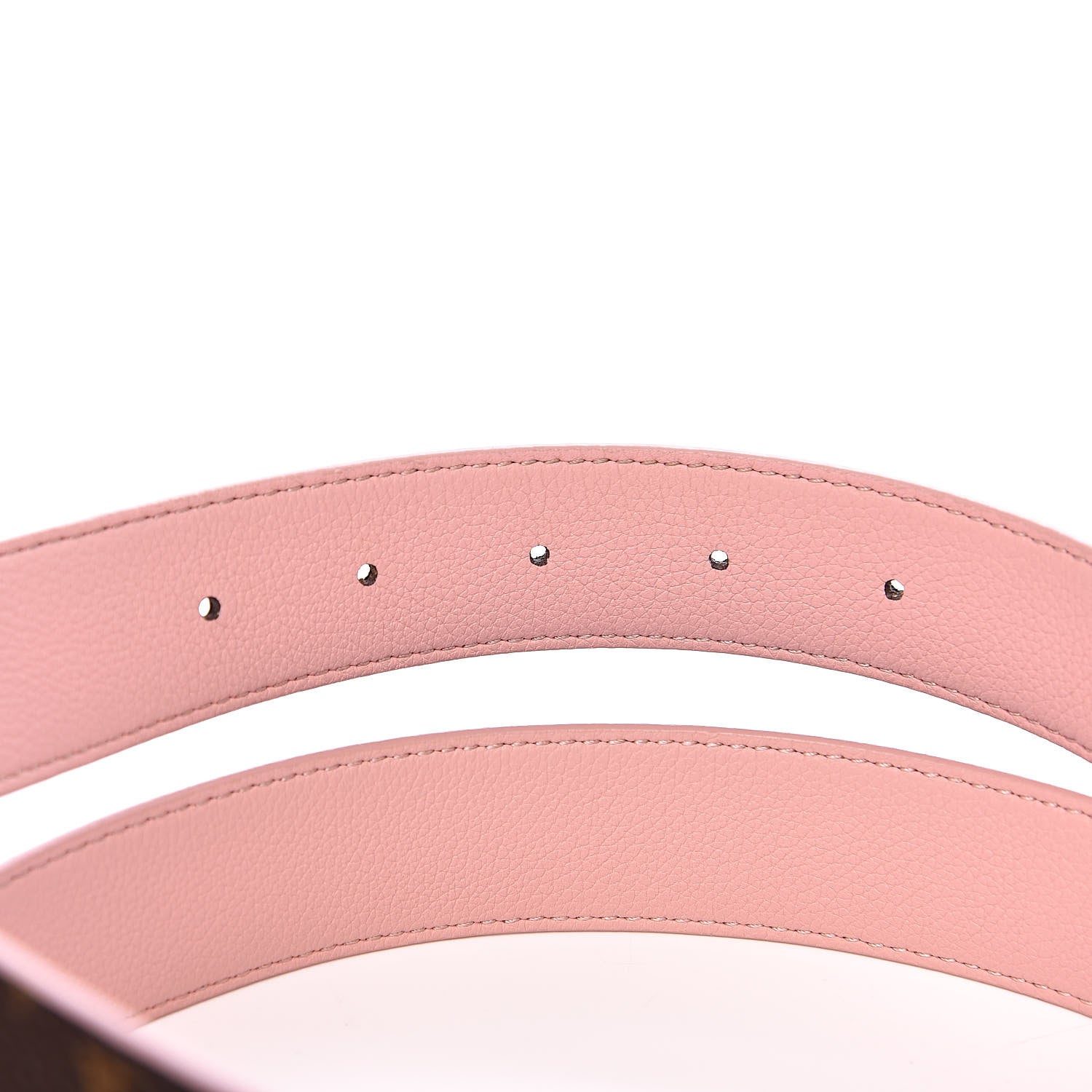Louis Vuitton Calfskin Monogram 30mm LV Initiales Reversible Belt 90 36 Rose Ballerine 4 of 6