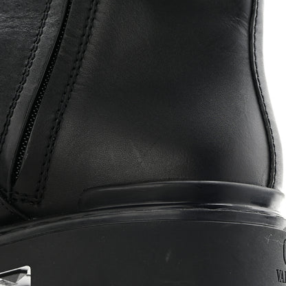 Valentino Garavani Calfskin Tonal Roman Stud 20/40mm Combat Boots 38 Black 12 of 14