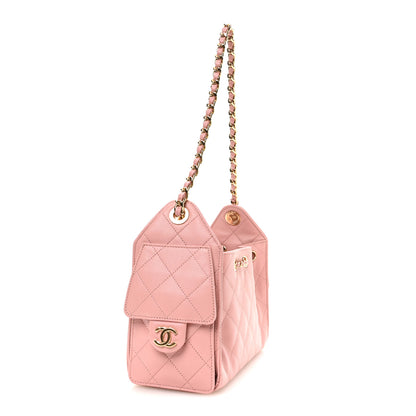 Chanel Caviar Quilted Mini Chanel 25 Handbag Pink 3 of 11