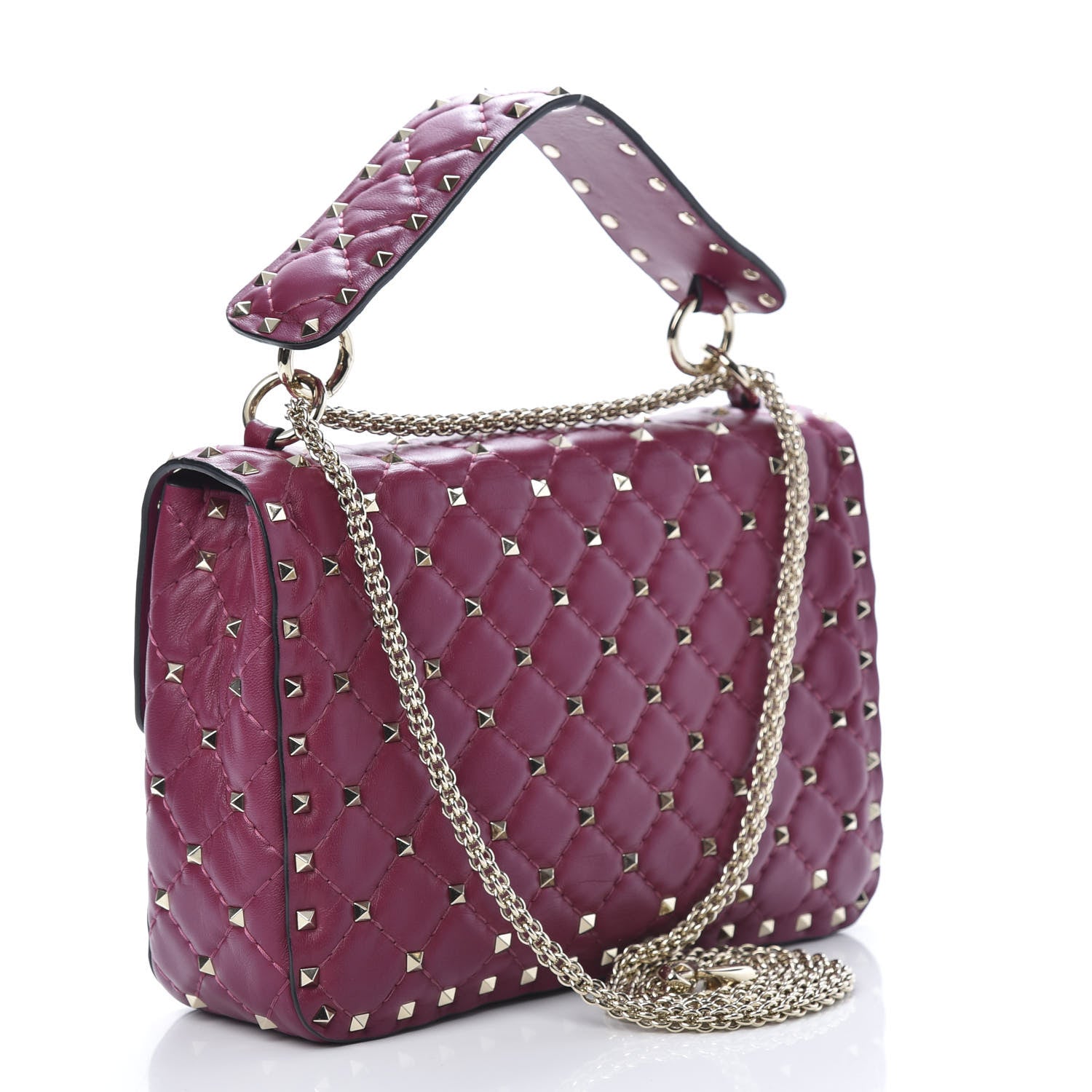 Valentino Garavani Nappa Medium Rockstud Spike Shoulder Bag Camelia 3 of 10