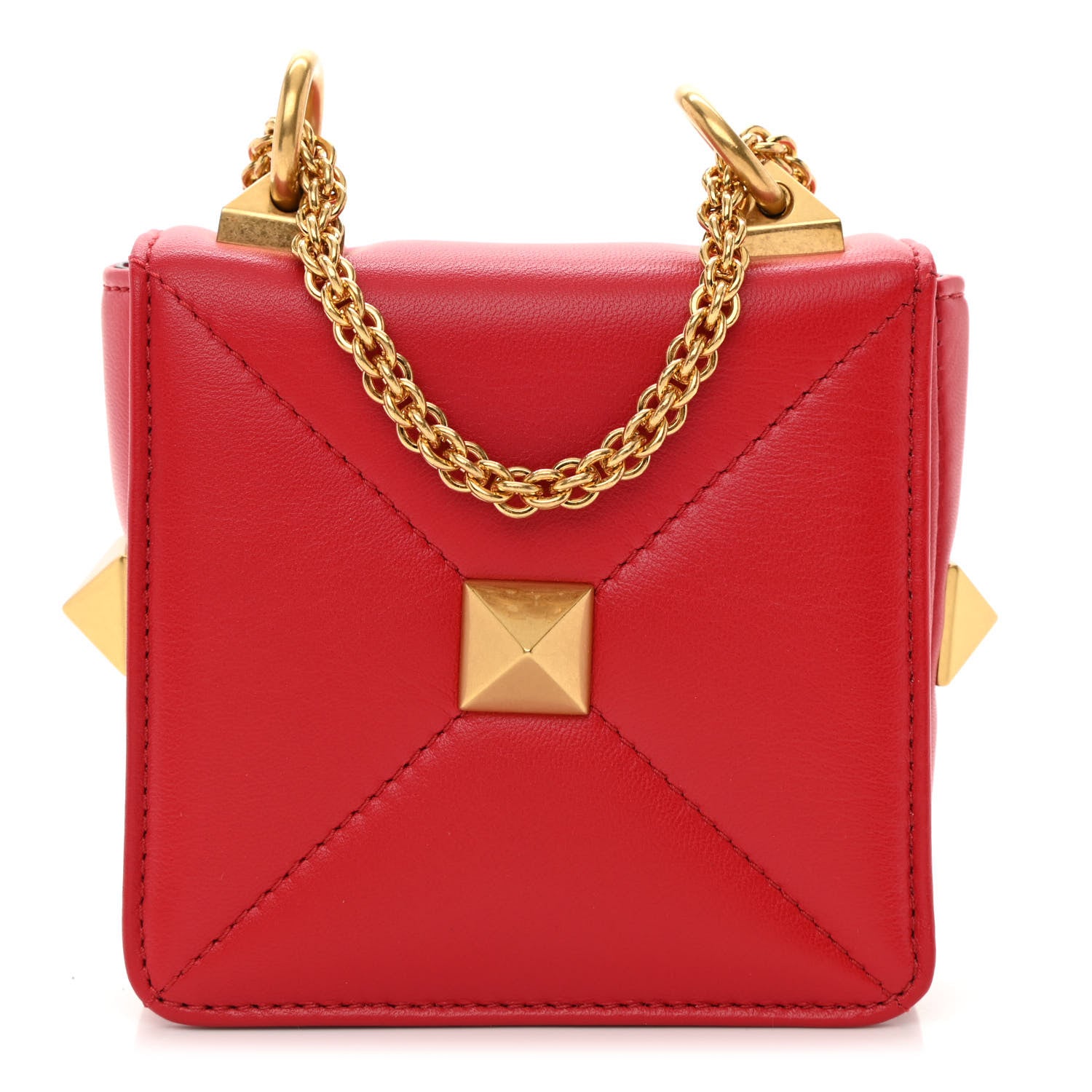Valentino Garavani Nappa Mini Roman Stud Chain Bag Rouge Pur 1 of 9