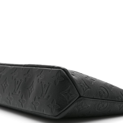 Louis Vuitton Shadow Calfskin Monogram Pochette Voyage Souple Black 9 of 9