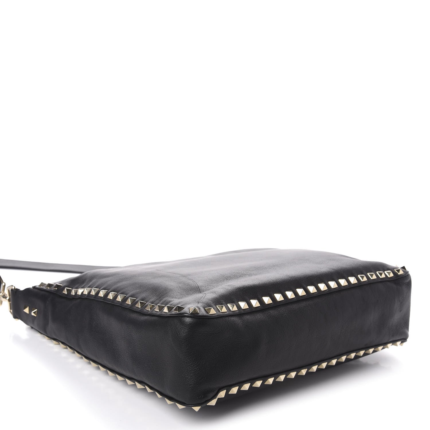 Valentino Garavani Vitello Large Rockstud Flip-Lock Messenger Bag Black 4 of 9