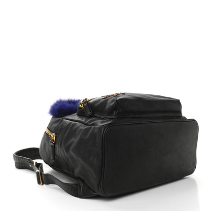 MCM Lambskin Fox Fur Medium Stark Insignia Backpack Black 3 of 11