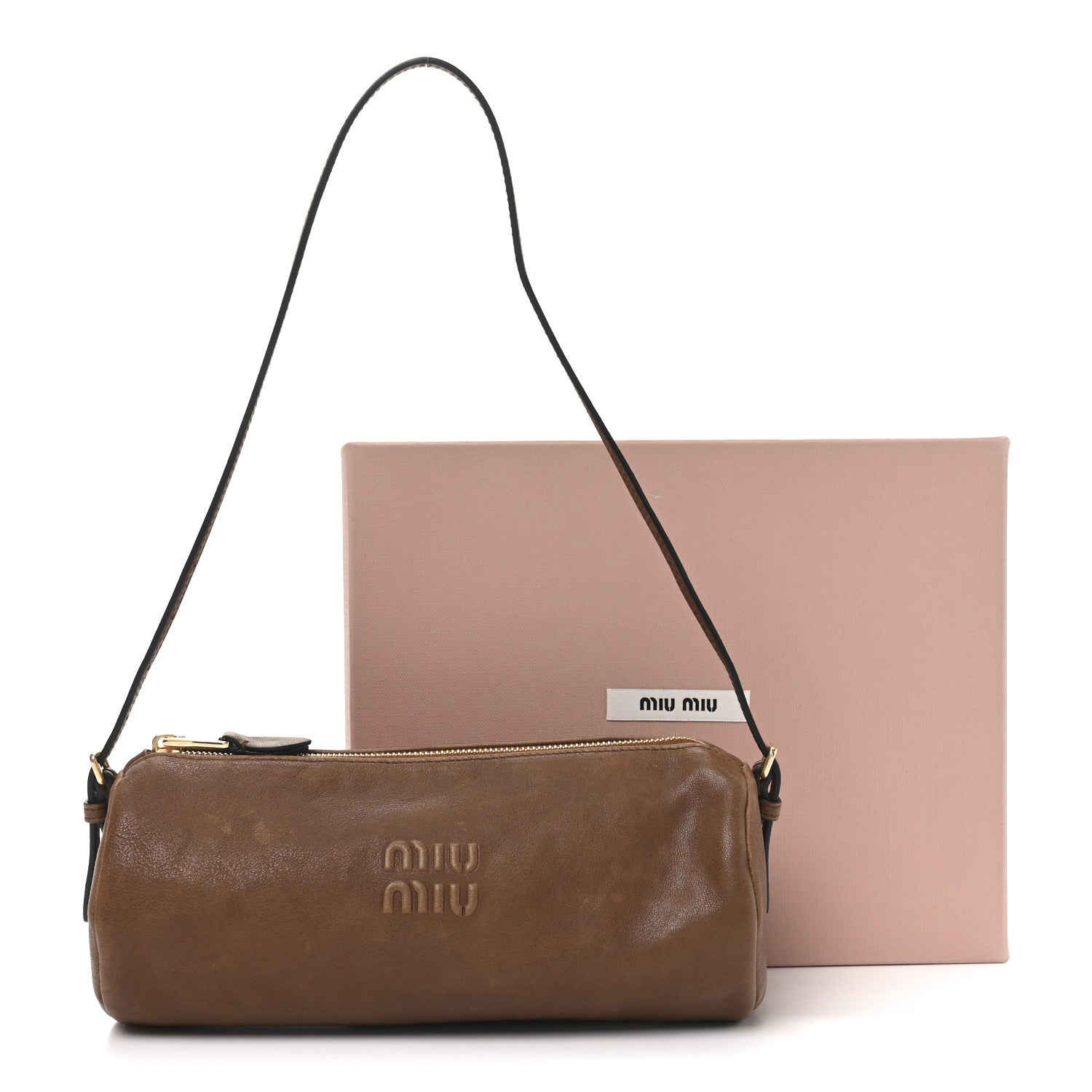 Miu Miu Nappa Aviator Mini Pouch Rovere 10 of 10
