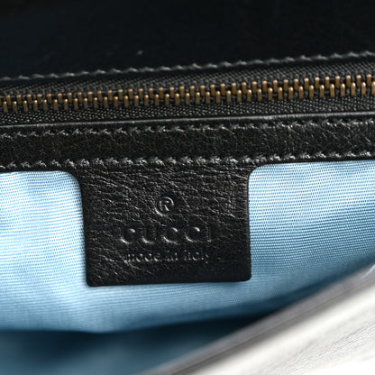 Gucci Calfskin Diagonal GG Medium Thiara Double Envelope Shoulder Bag Emerald Green Black 7 of 11