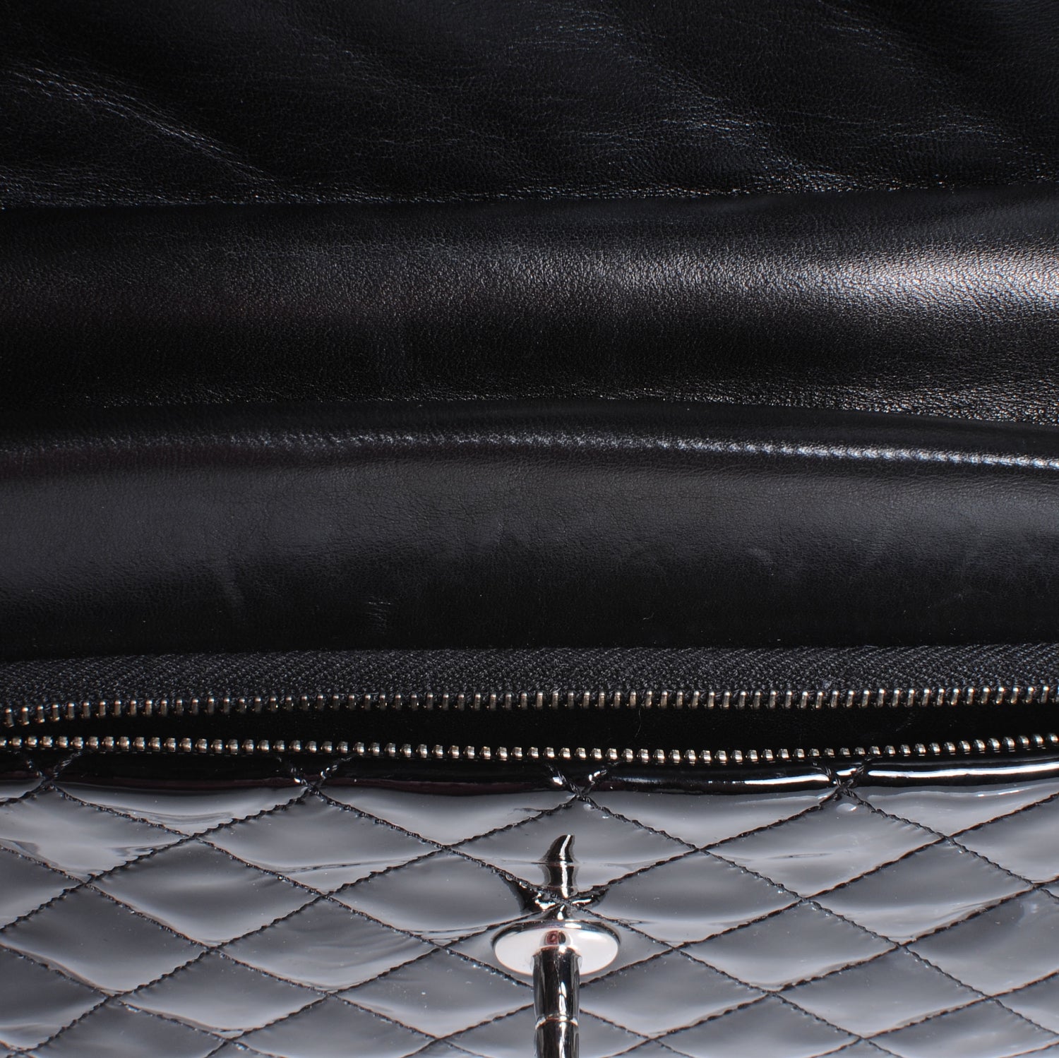 Chanel Patent Upside Down Flap Tote Bag 6 of 9