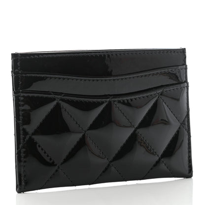 Chanel Patent Calfskin Quilted Card Holder So Black 3 of 7