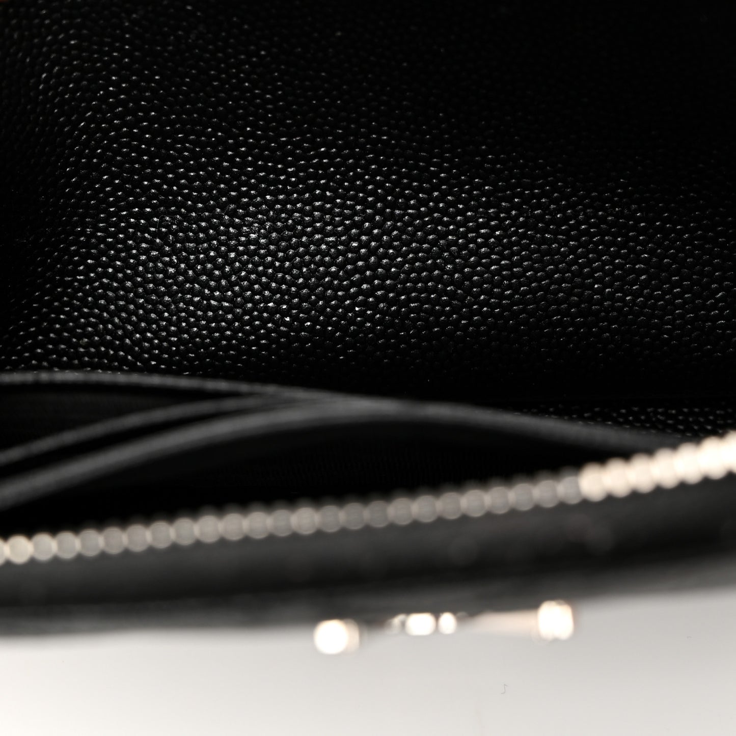 Grain De Poudre Matelasse Chevron Monogram Zip Around Wallet Black