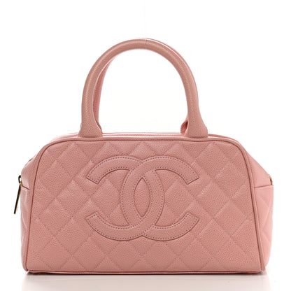 Chanel Caviar Quilted Small Bowler Pink 1 of 10