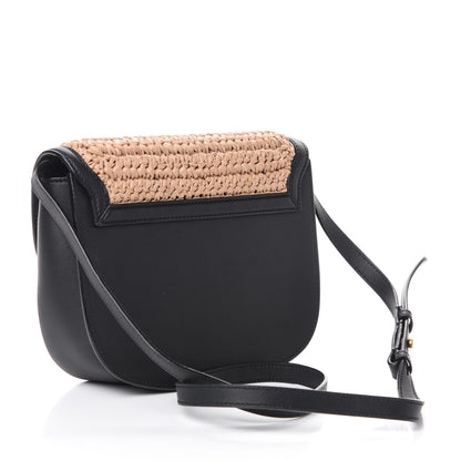 Saint Laurent Woven Raffia Monogram Kaia Satchel Tan 3 of 9