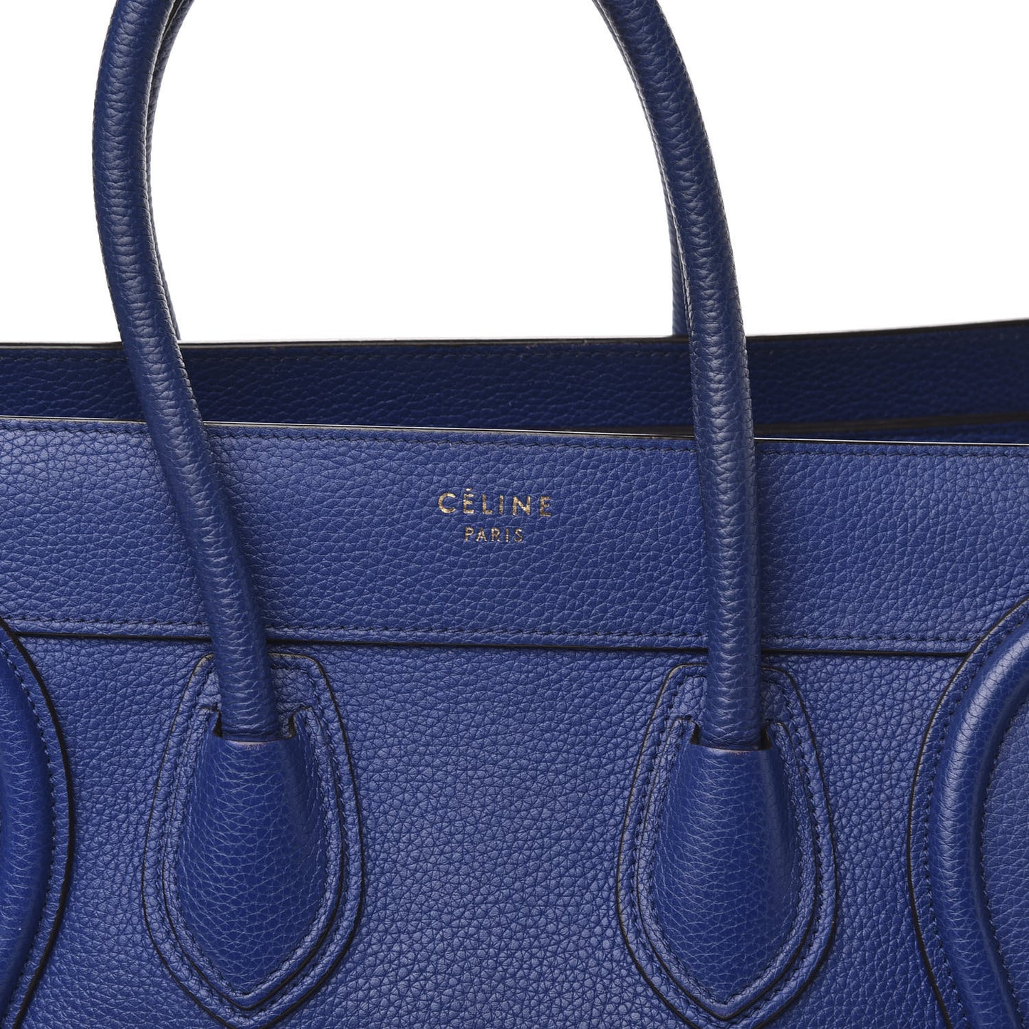 Drummed Calfskin Micro Luggage Indigo