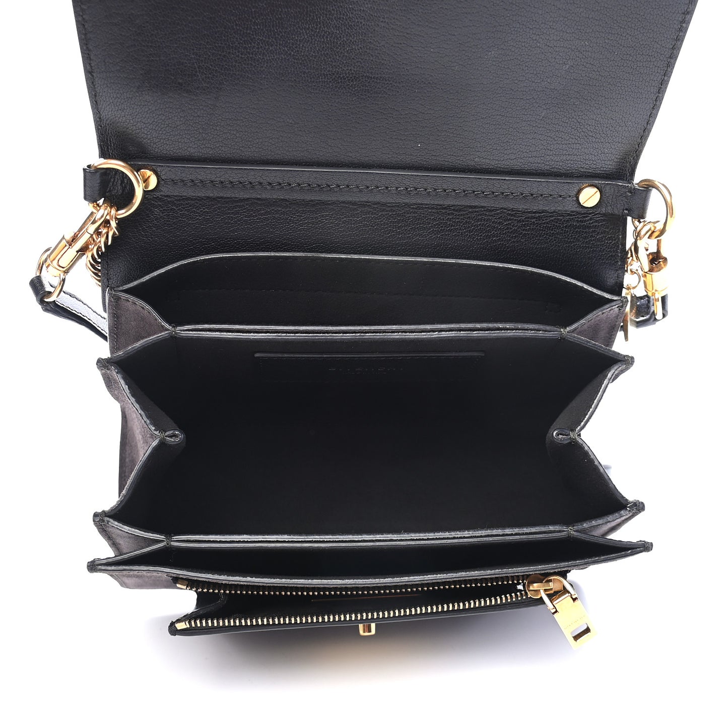 Goatskin Suede Small GV3 Shoulder Bag Black