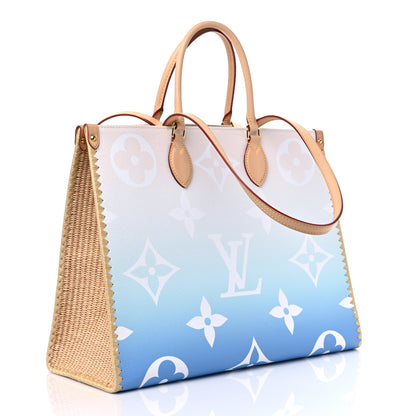 Louis Vuitton Monogram Giant Raffia Hamptons By The Pool Onthego GM Blue 3 of 8
