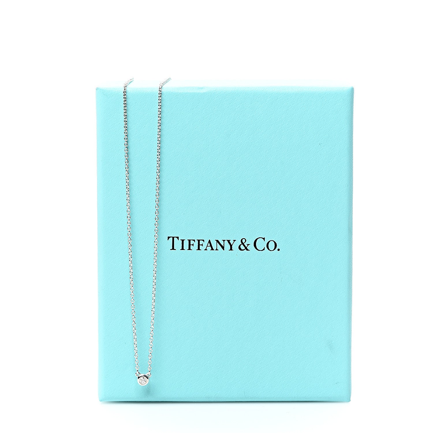 Tiffany Sterling Silver Diamond .03ct Elsa Peretti Diamonds by the Yard Pendant Necklace 4 of 4